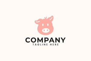 fofa porco cabeça moderno logotipo Projeto para animal Comida Fazenda restaurante companhia o negócio vetor