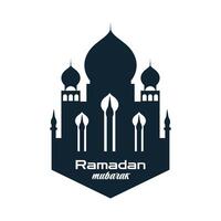 Ramadã mesquita islâmico logotipo ícone conceito vetor Projeto