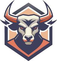 touro cabeça vetor logotipo ilustração
