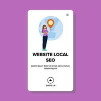 orgânico local na rede Internet local seo vetor