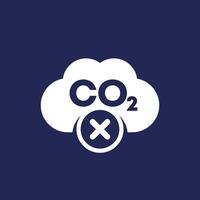 banimento carbono emissões, não co2 gás ícone vetor
