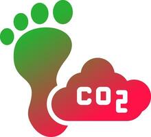 carbono pegada criativo ícone Projeto vetor