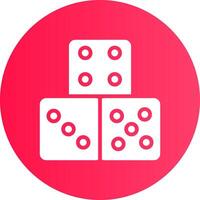 design de ícone criativo de peça de dominó vetor