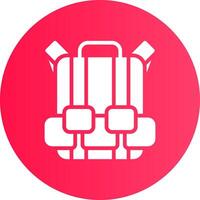 design de ícone criativo de bolsa de viagem vetor