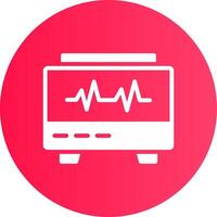 design de ícone criativo de monitor ekg vetor