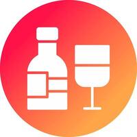 design de ícone criativo de vinho vetor