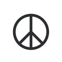 sinal de vetor de ícone de paz. pacifismo, símbolo de estilo plano anti-guerra para site e aplicativo móvel. vetor livre