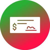 design de ícone criativo de cheque bancário vetor