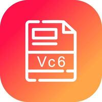 vc6 criativo ícone Projeto vetor