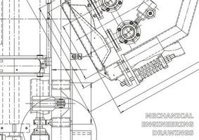 cobrir. desenhos de engenharia vetorial. fabricação de instrumentos mecânicos. fundos abstratos técnicos. ilustração técnica vetor