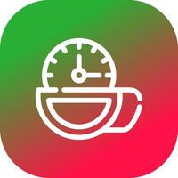 design de ícone criativo de hora do chá vetor