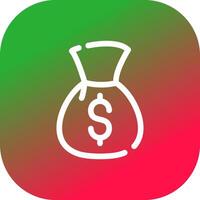design de ícone criativo de saco de dinheiro vetor