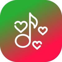 design de ícone criativo de música de amor vetor