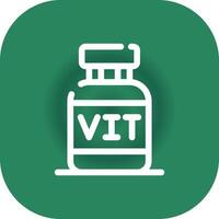 design de ícone criativo de vitaminas vetor