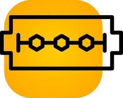 design de ícone criativo de lâmina de barbear vetor