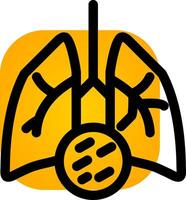 design de ícone criativo de câncer de pulmão vetor