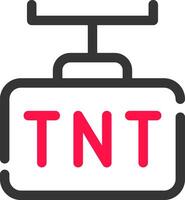 design de ícone criativo tnt vetor