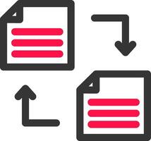 design de ícone criativo de transferência de arquivo vetor