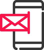 design de ícone criativo de e-mail móvel vetor