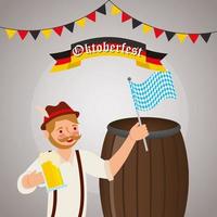 ilustração de celebração da oktoberfest, design do festival de cerveja vetor