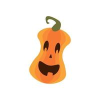abóbora de halloween com ícone de estilo simples de cabeça longa vetor