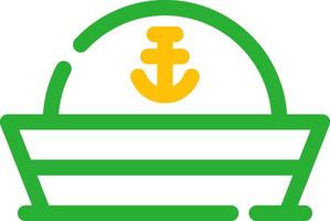design de ícone criativo de chapéu de marinheiro vetor