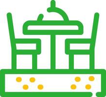 design de ícone criativo de mesa de jantar vetor