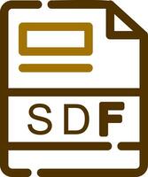 sdf criativo ícone Projeto vetor