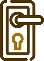 design de ícone criativo de fechadura de porta vetor