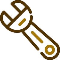 design de ícone criativo de chave inglesa vetor
