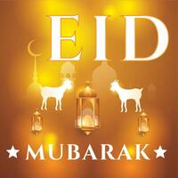 eid ul adha Mubarak fundo Projeto vetor