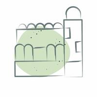 ícone mesquita. relacionado para Catar símbolo. cor local estilo. simples Projeto ilustração. vetor