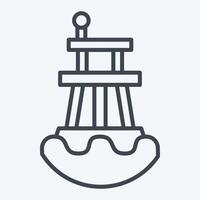 ícone água bóia. relacionado para mergulho símbolo. linha estilo. simples Projeto ilustração vetor