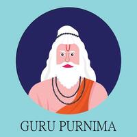 vetor ilustração para guru purnima celebração dia