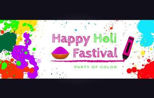 feliz holi indiano hindu tradicional festival bandeira modelo livre vetor