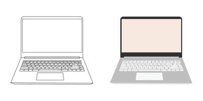 laptop isolado no fundo branco vetor