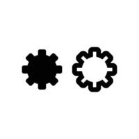 engrenagem ícone. roda dentada engrenagem configurações placa e símbolo. roda dentada engrenagem mecanismo. ilustração do simples ícone dentro plano estilo. gráfico Projeto modelo elementos com uma tecnologia tema vetor