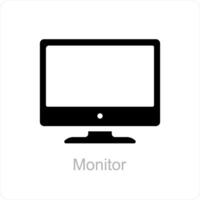 monitor e tela ícone conceito vetor