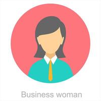 o negócio mulher e mulheres ícone conceito vetor