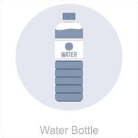 água garrafa e garrafa ícone conceito vetor