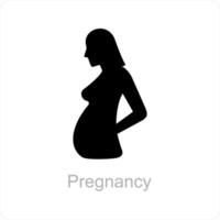 gravidez e maternidade ícone conceito vetor