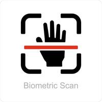 biométrico Varredura e digitalização ícone conceito vetor