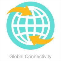 global conectividade e rede ícone conceito vetor