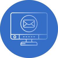 o email gradiente linha círculo ícone vetor