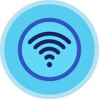 Wi-fi plano multi círculo ícone vetor