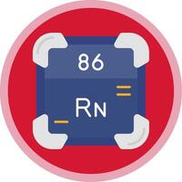 radônio plano multi círculo ícone vetor