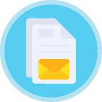 o email plano multi círculo ícone vetor