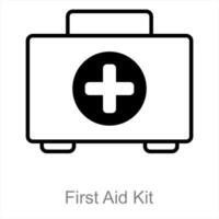 primeiro ajuda kit e emergência ícone conceito vetor