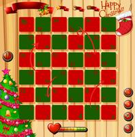 Jogo de tema de Natal com vermelho e verde vetor