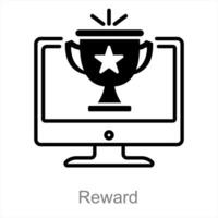 recompensa e prêmio ícone conceito vetor
